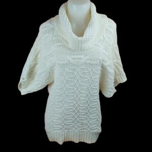 𝅺Cable knit bat sleeve big turtle neck sweater